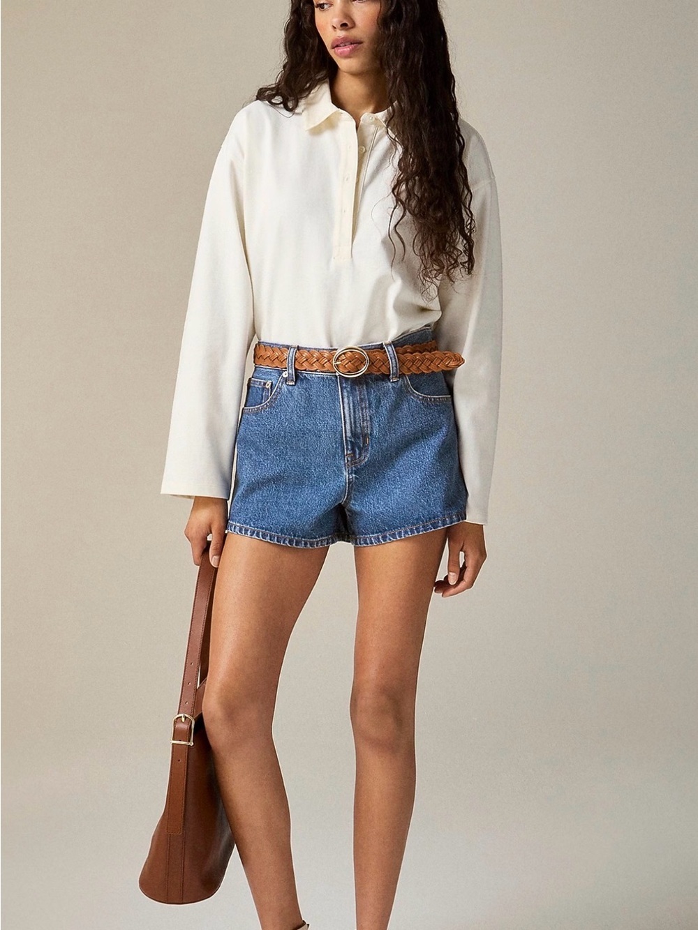 J. Crew Women’s Classic High-Rise Blue Denim Shorts